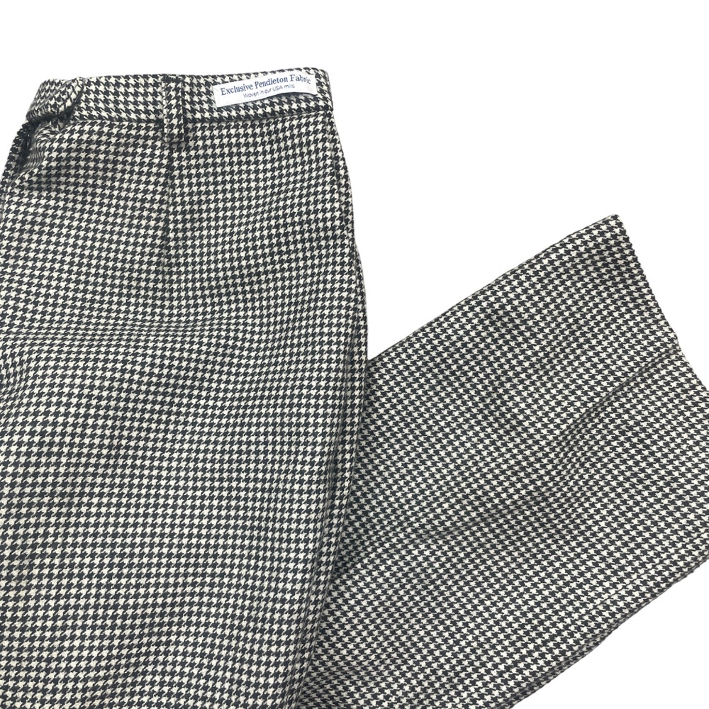 Pendleton Monochrome Houndstooth Straight Leg Tro… - image 1